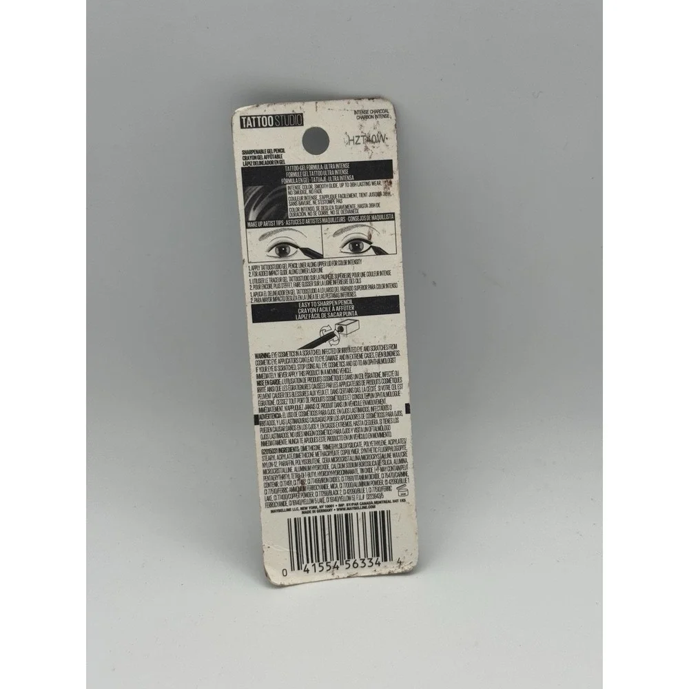 Maybelline Tattoo Studio‎ Gel Pencil LINER 901 Intense Charcoal  NEW